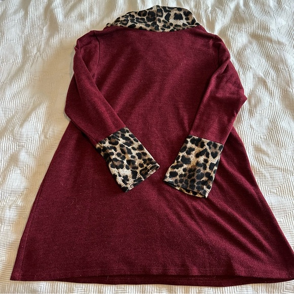 Lilypad Animal Print Cowl Neck Sweater - Picture 6 of 6